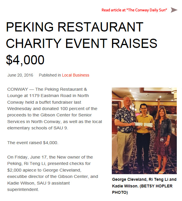 Peking Sunrise Restaurant & Lounge of North Conway, NH